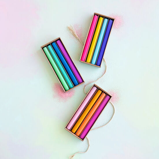 Rainbow Taper Candle