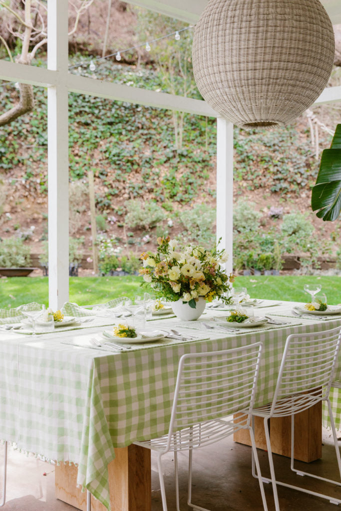 Gingham Woven Tablecloth
