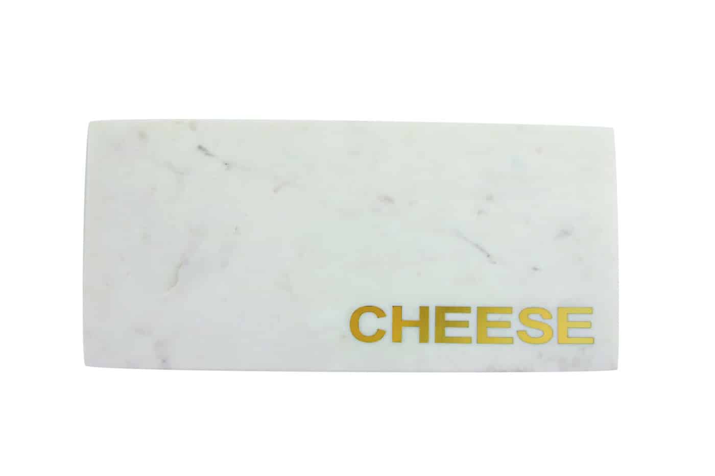 White Marble & Gold Cheese Board
