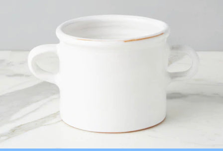 White Italian Olive Jar Planter