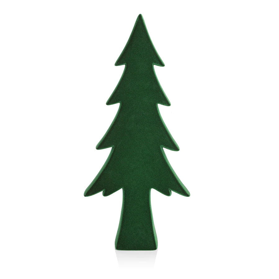 Flocked Tree - Green