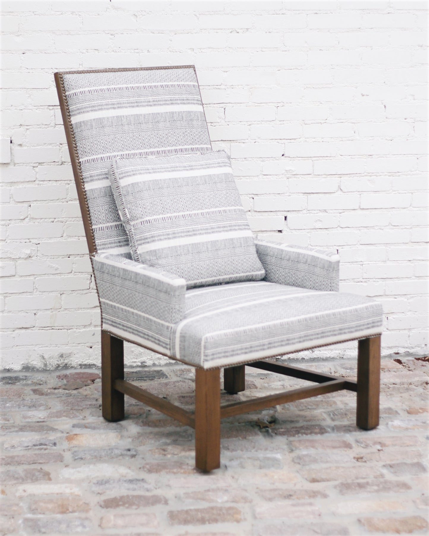 1687-01 Webbed Back Chair - Malabar Coal