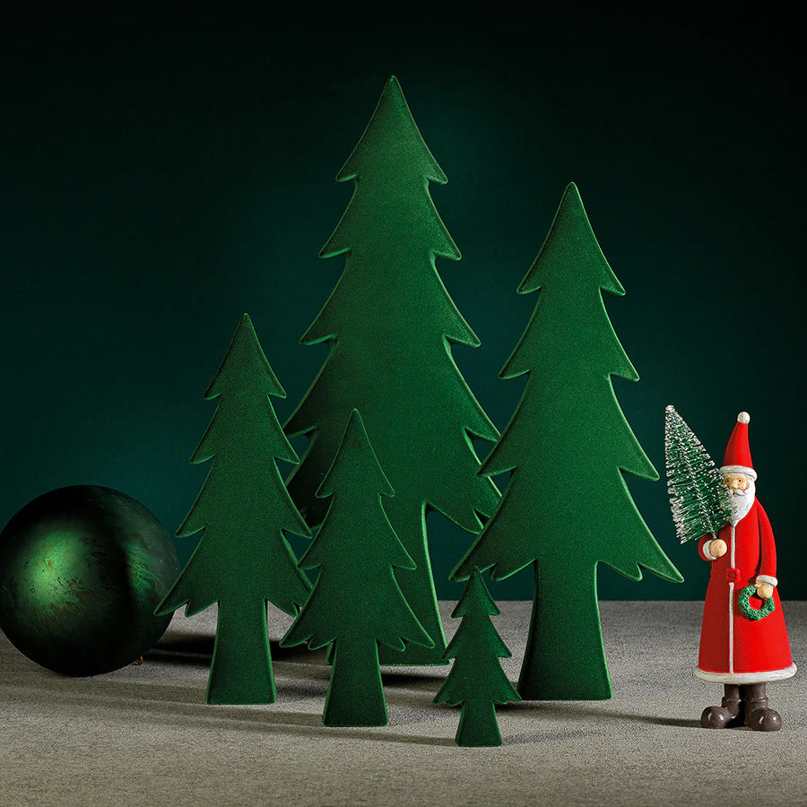 Flocked Tree - Green