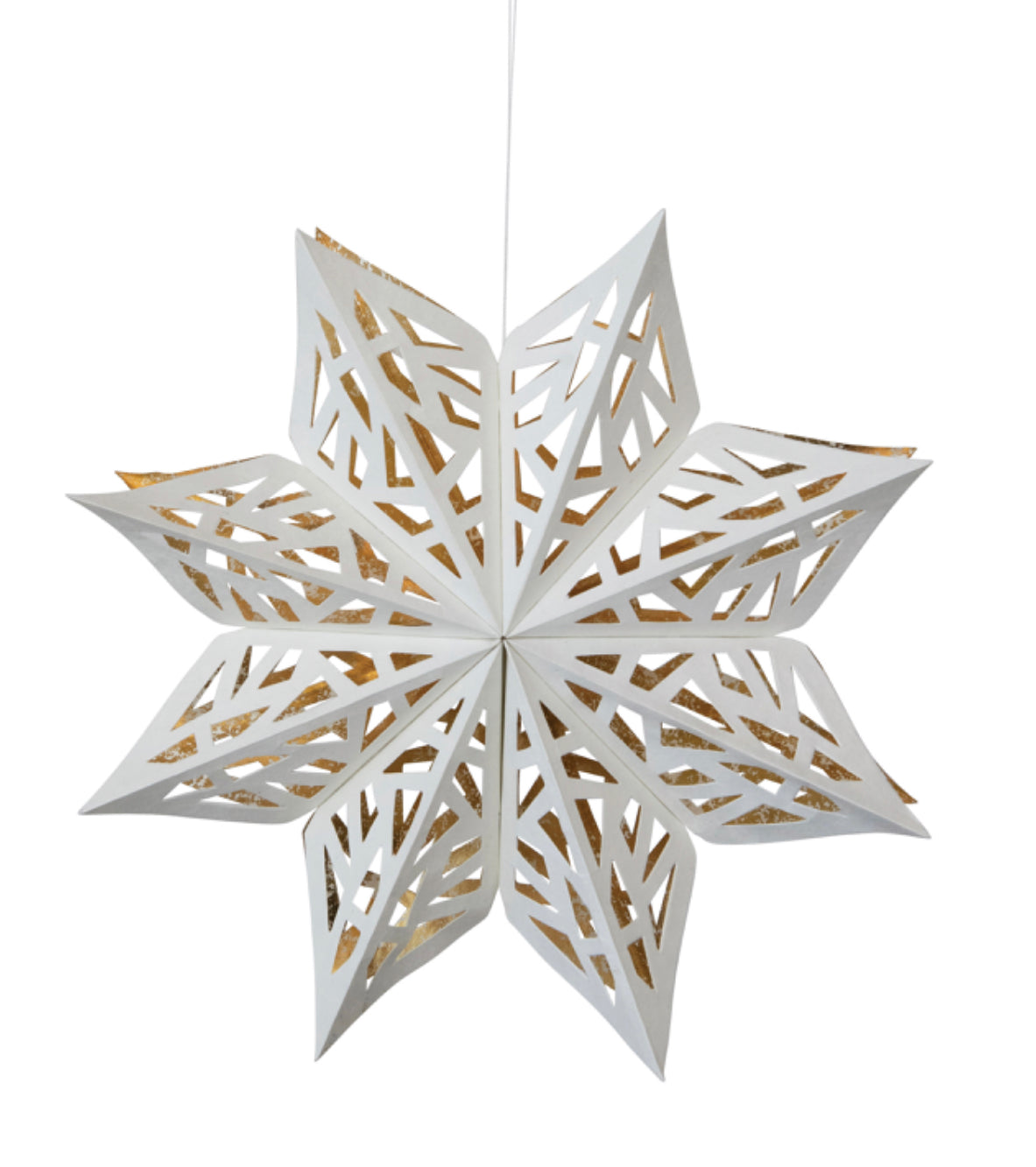 12"H Paper Snowflake Ornament