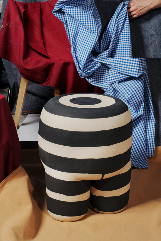Striped Milking Stool