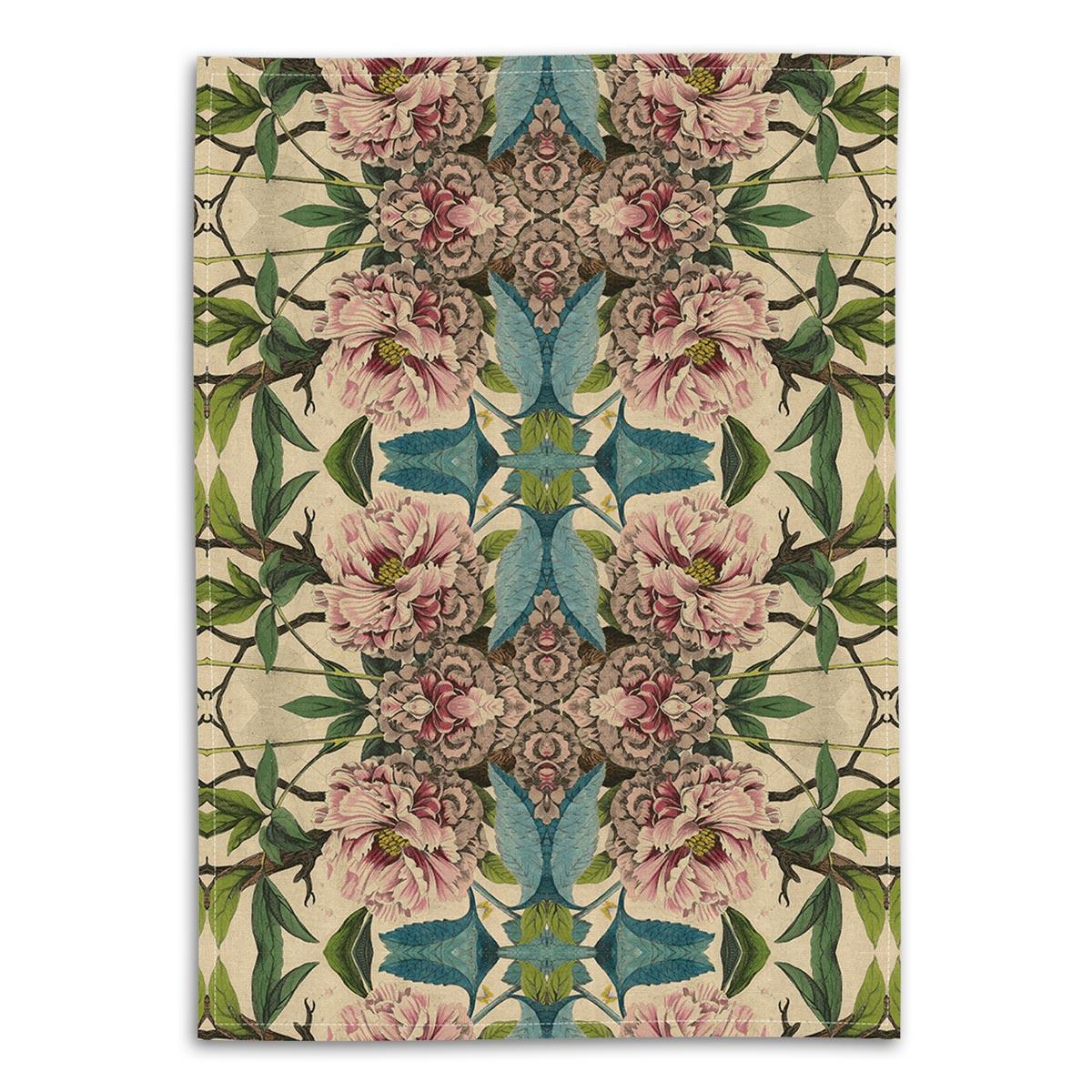 Peonies Tea Towel