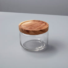 Load image into Gallery viewer, Glass &amp; Acacia Canister
