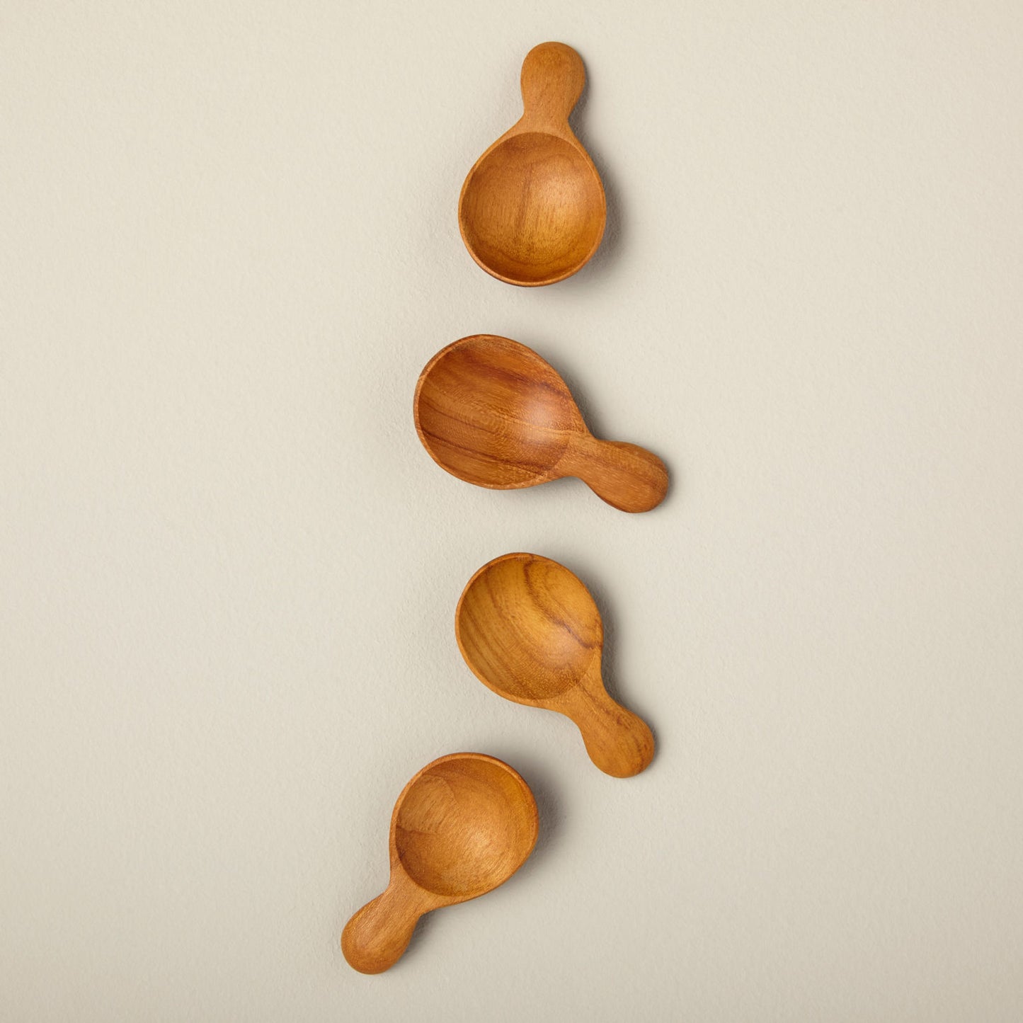 Teak Round Scoop