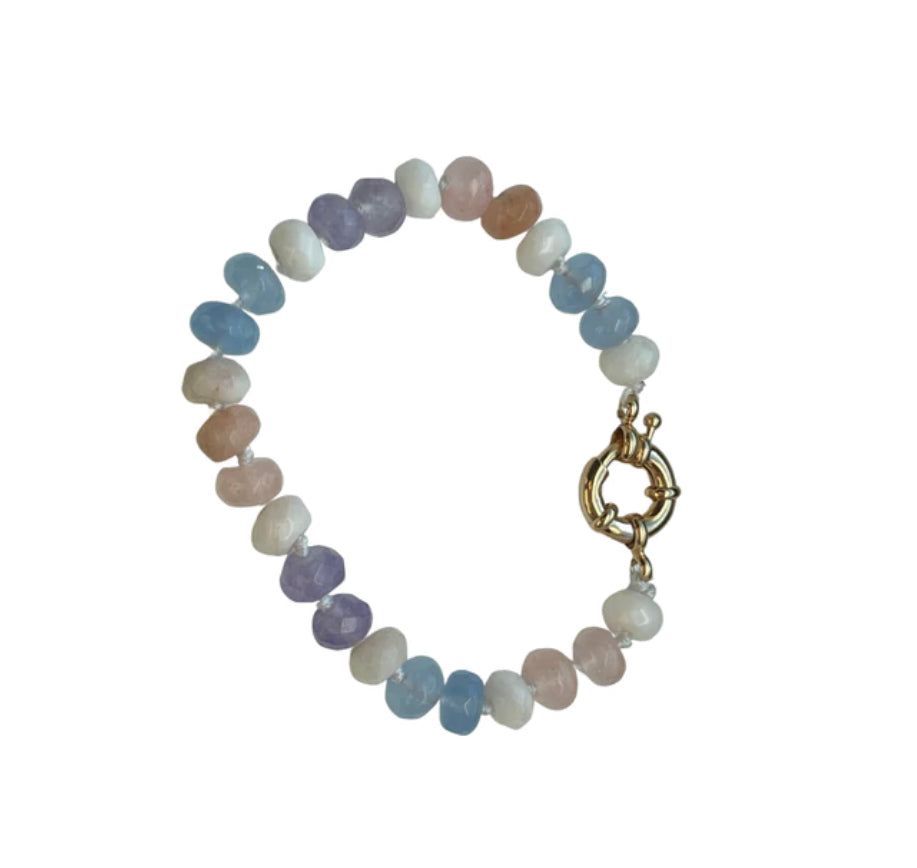 Pastel Knotted Semi Precious Bracelet