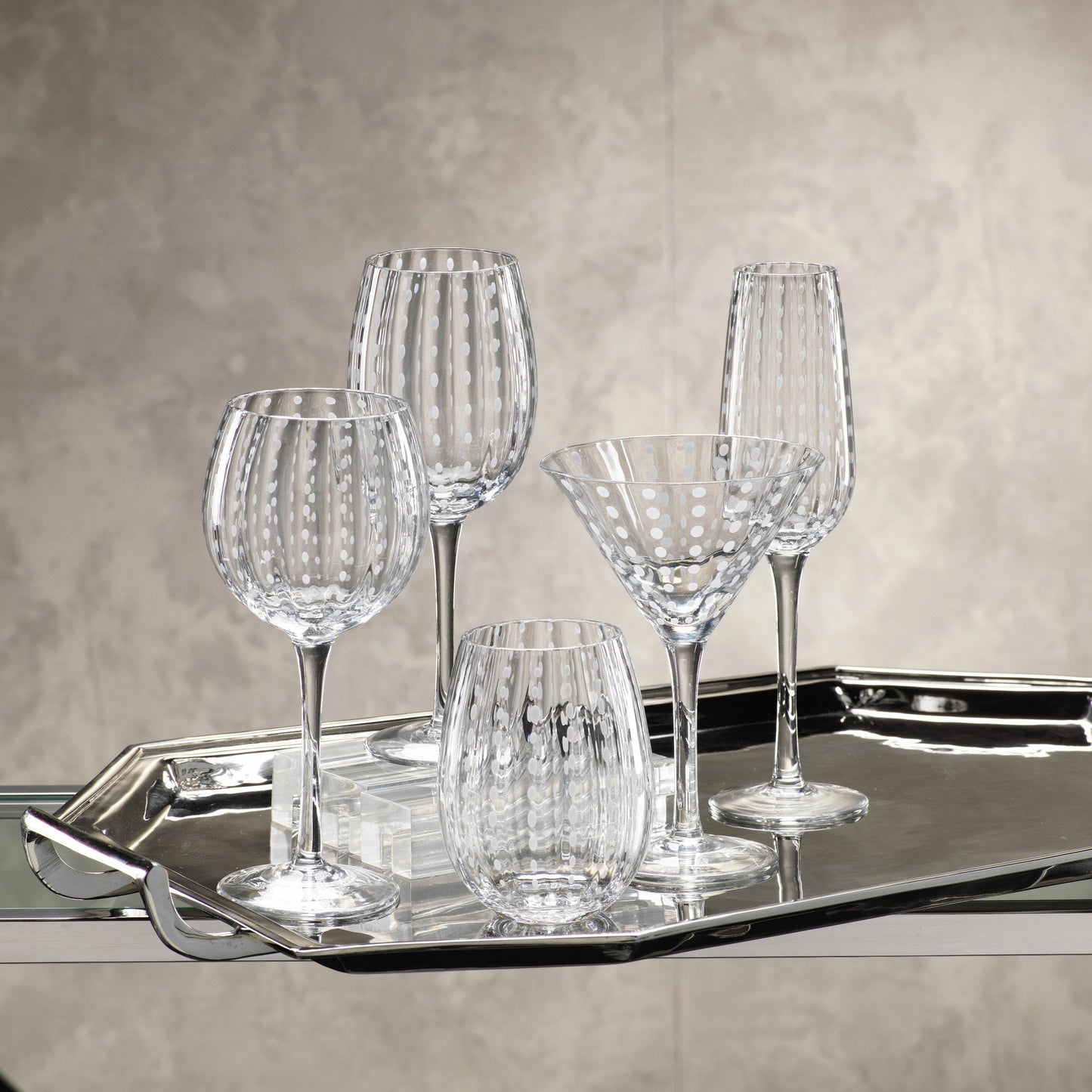 White Dot Glassware