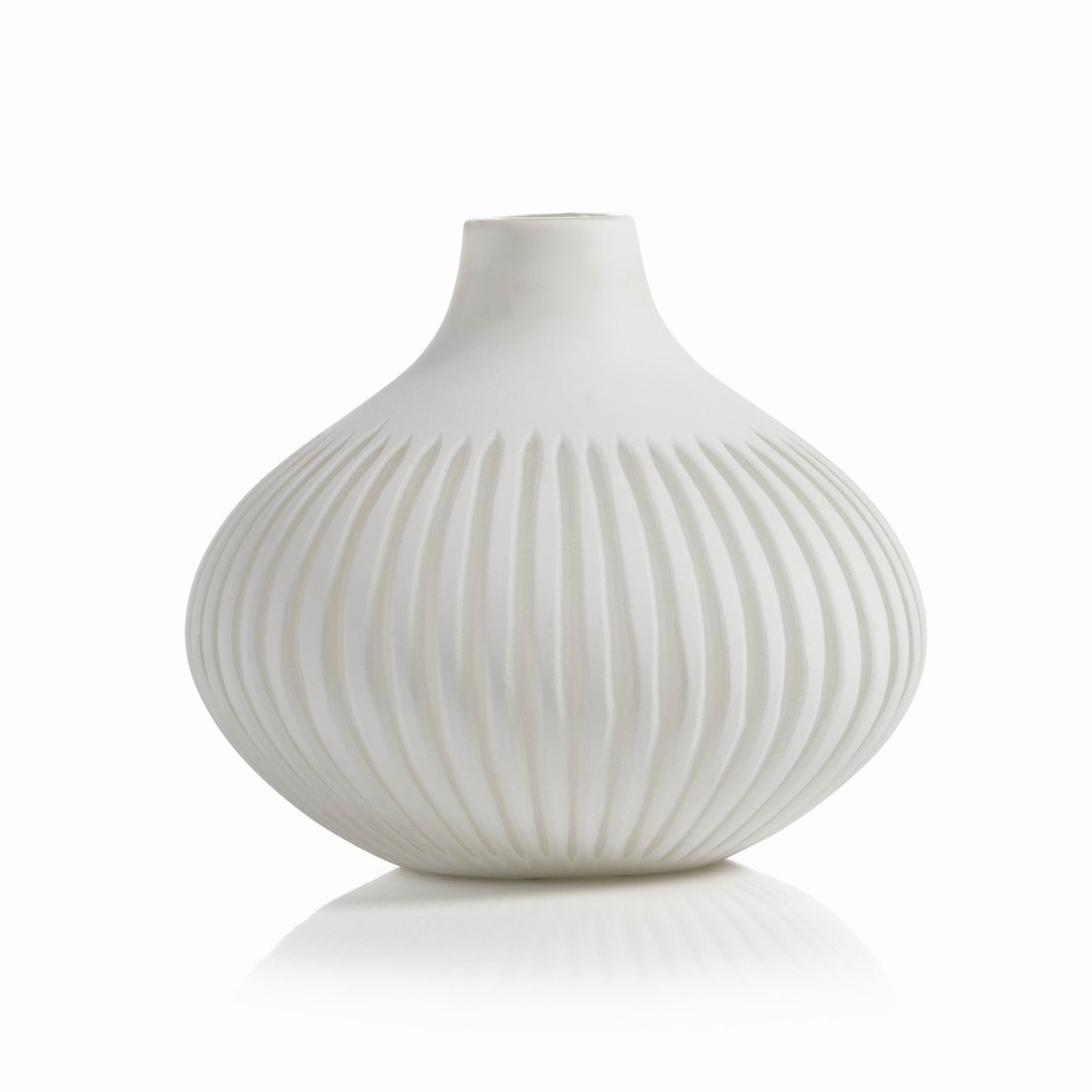 Puerto Galera White Glass Vase