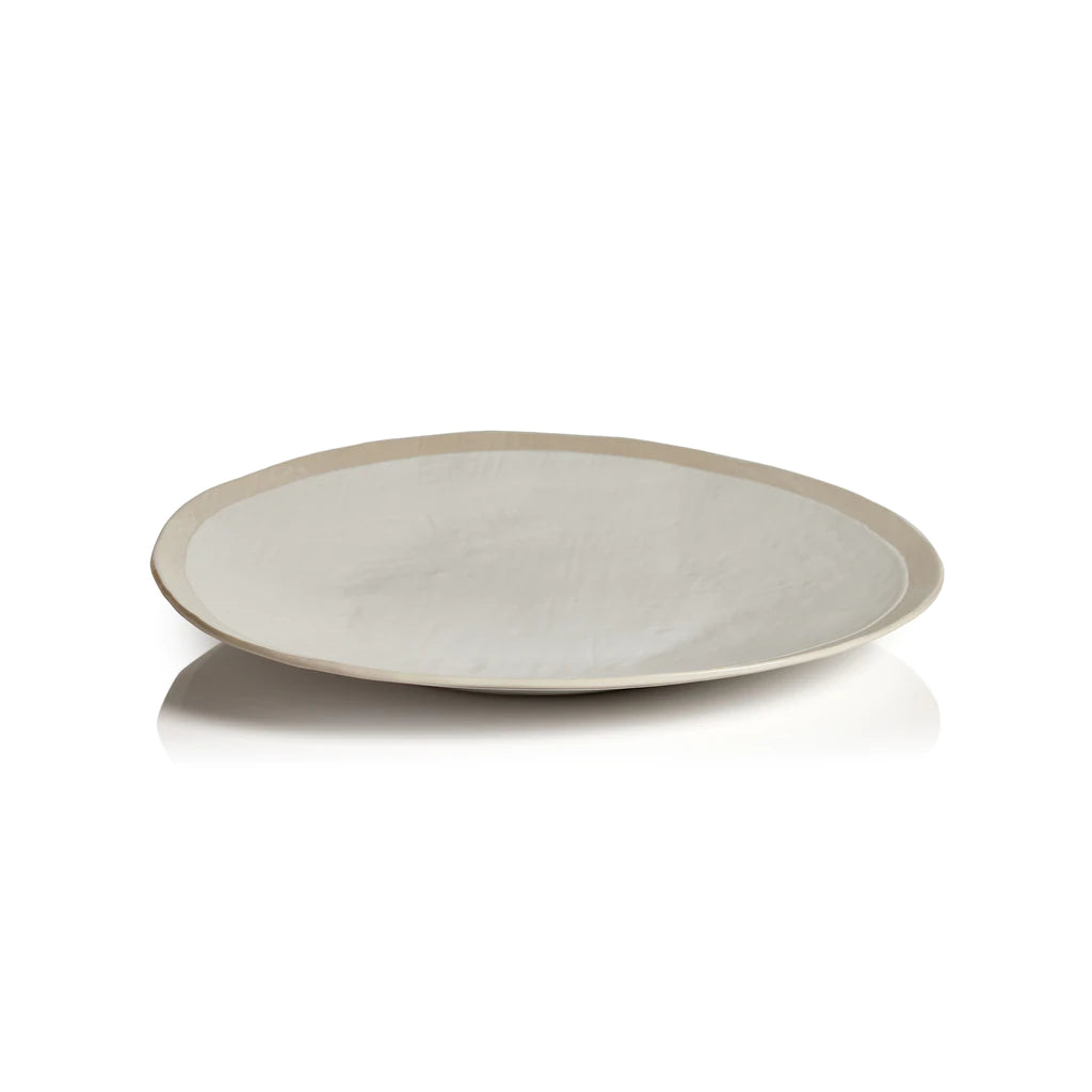 Alanya Organic Ceramic Linen Texture Platters