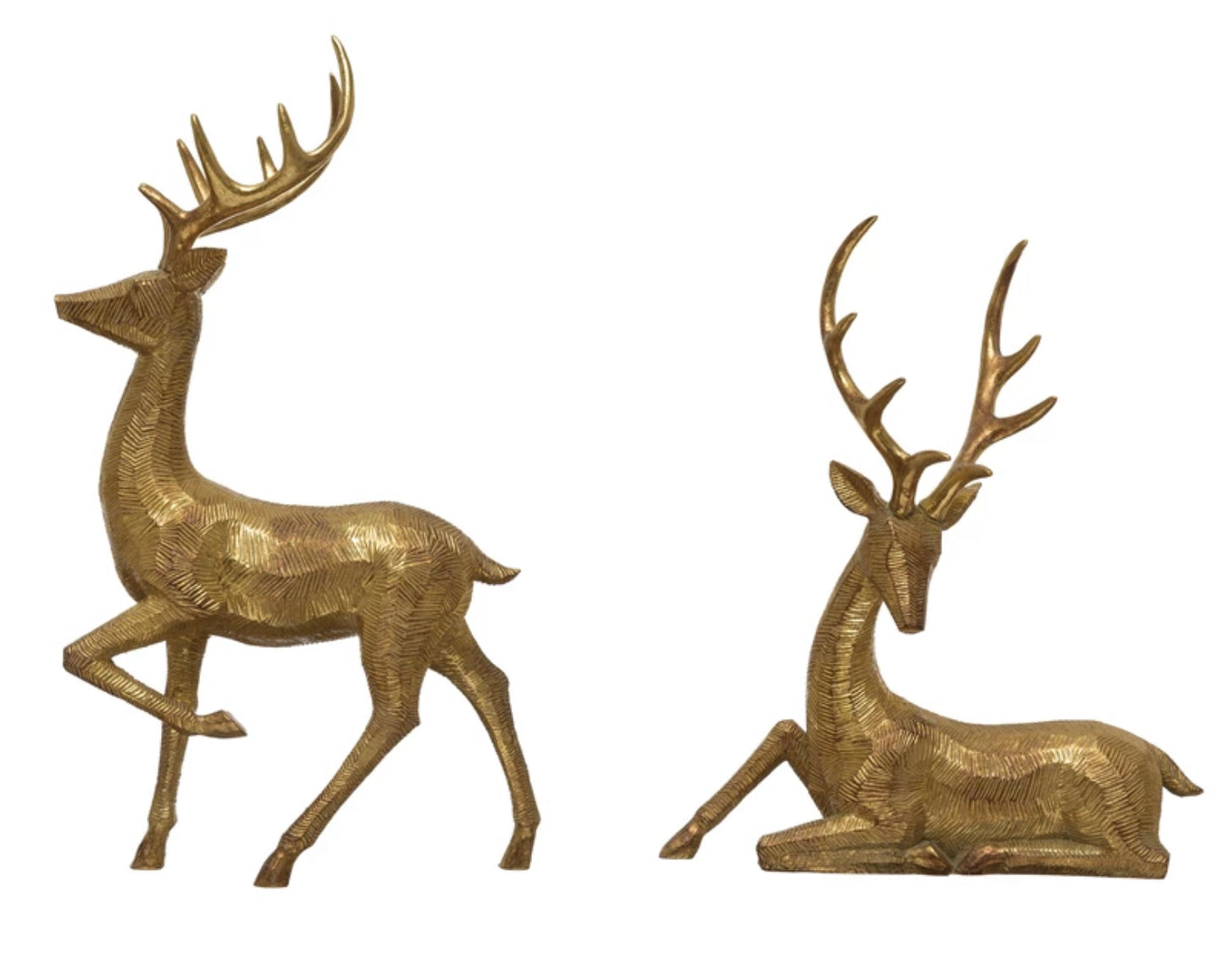 Resin Deer, Gold Finish