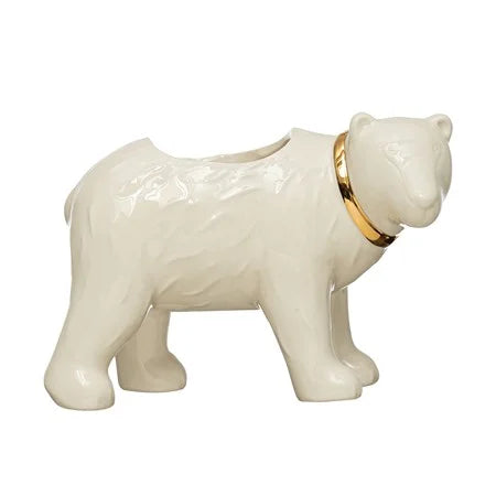 Stoneware Bear Planter