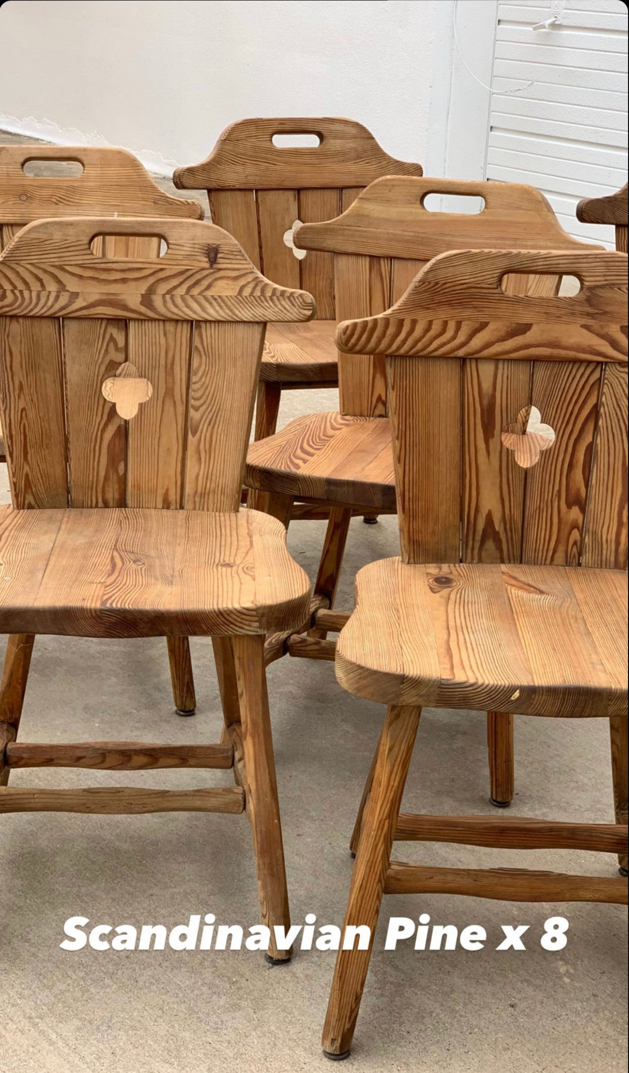 Scandinavian Pine Dining Chairs