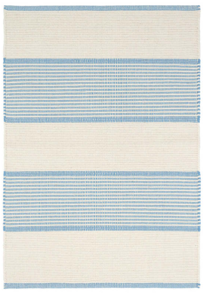 La Mirada Asiatic Blue Woven Cotton Rug