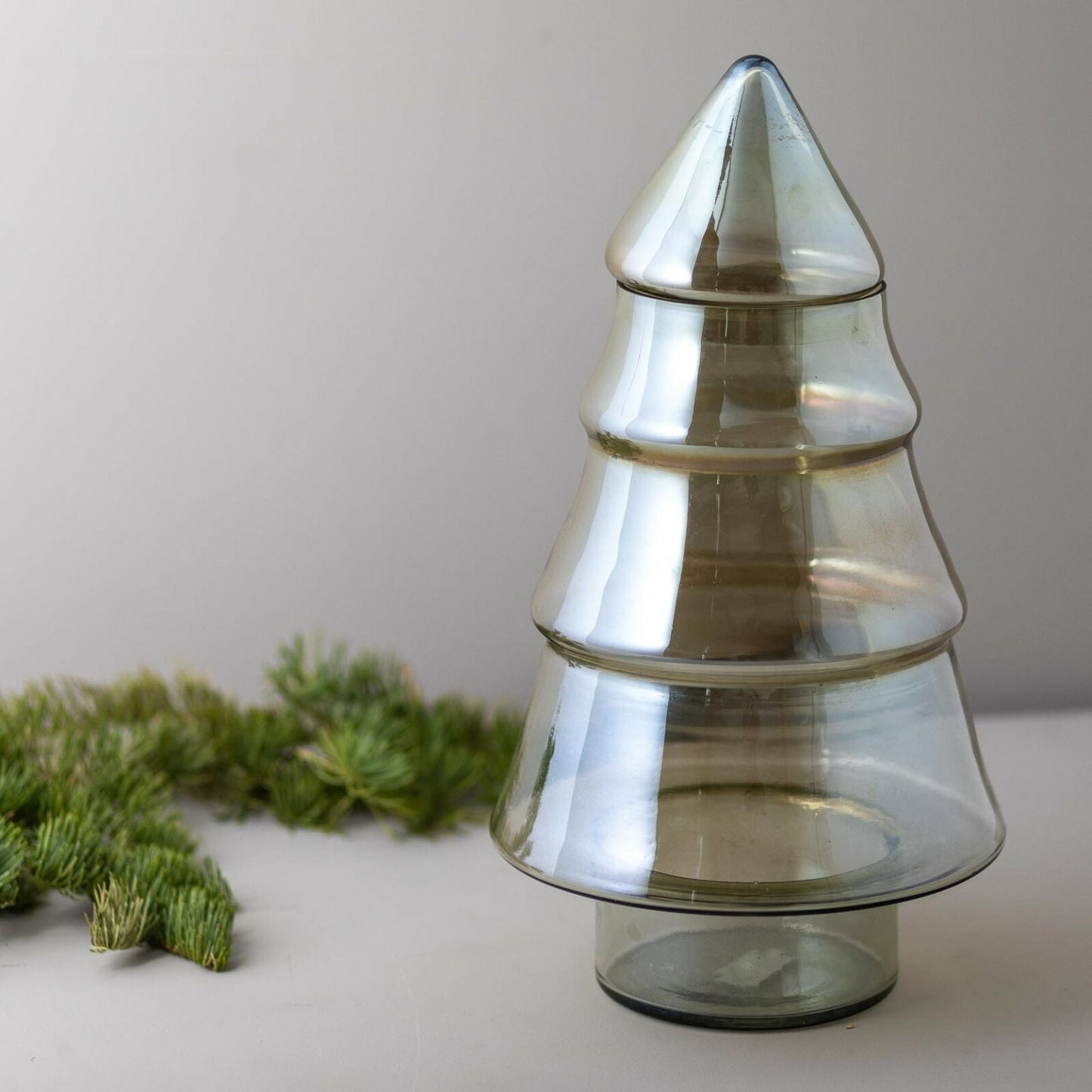 Luster Glass Tree Cookie Jar