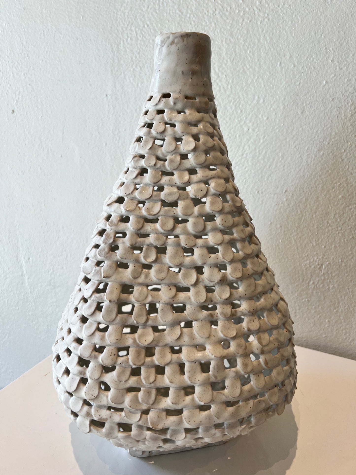 Square Base Lacey Vase
