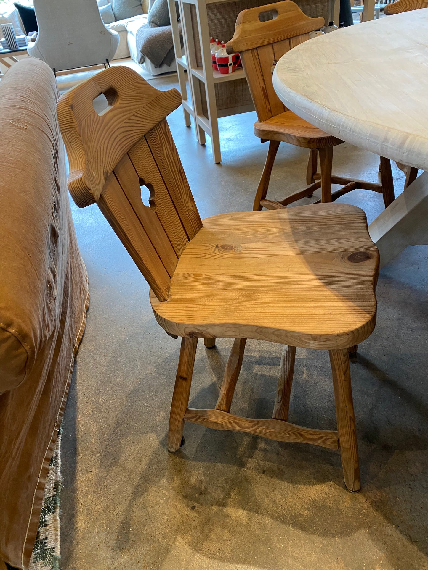 Scandinavian Pine Dining Chairs
