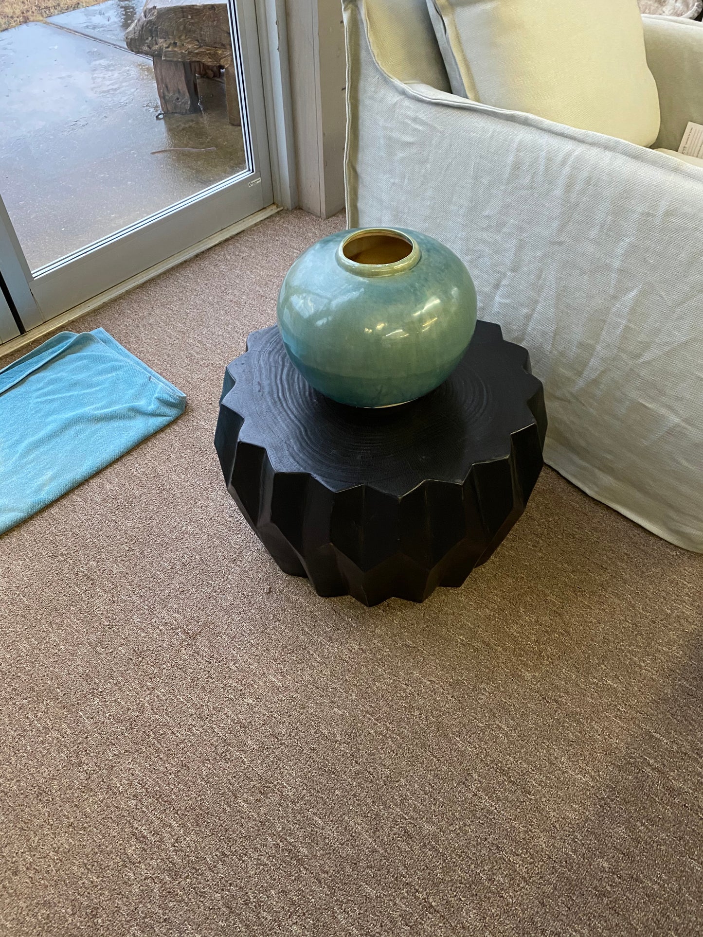 Low Black Star Stool