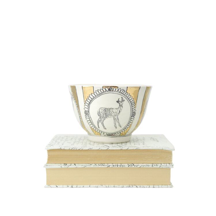 Any Woodland Animal Serving Bowl Gold