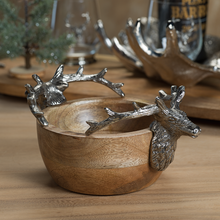 Load image into Gallery viewer, Stag Head Wooden Bowl
