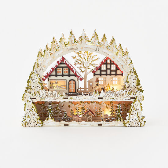Two Tier Village Scene