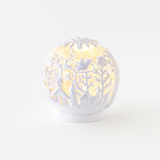 Swirly Glitter Christmas Water Globe Scene