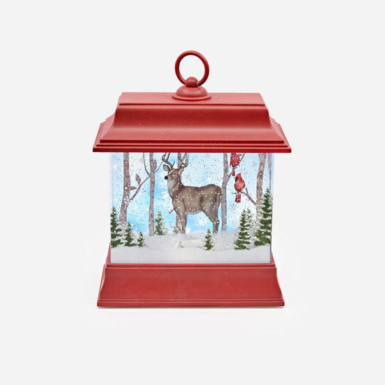 Deer Silhouette Lantern Scene