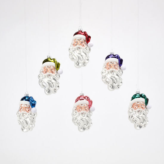 Bright Santa Head Ornament