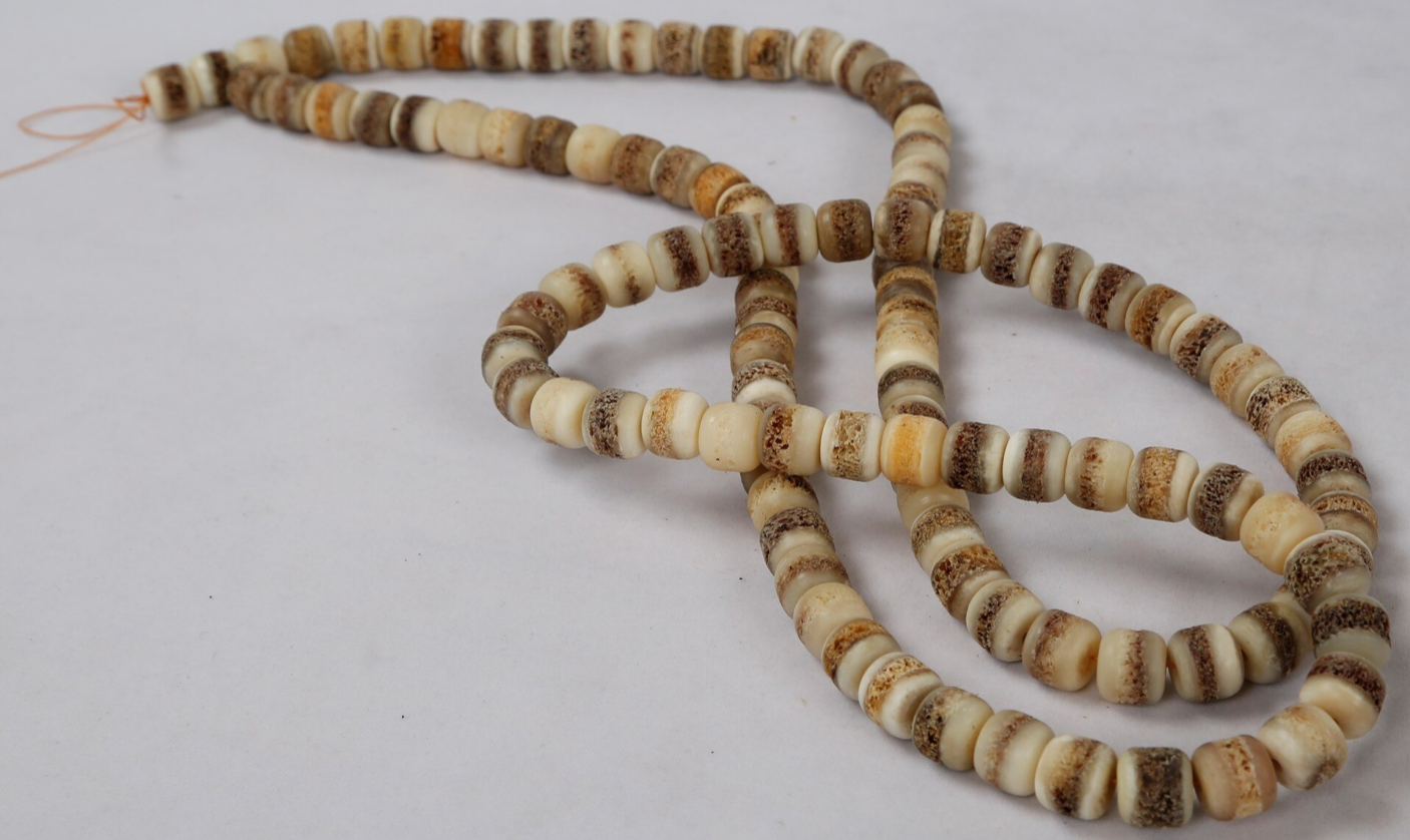 Dark Bone Bead Cylindrical