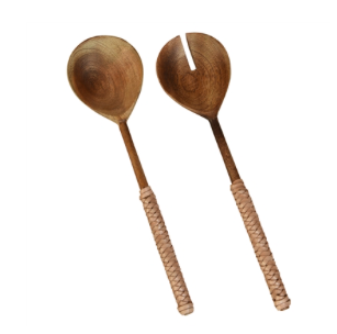 Leather Salad Servers