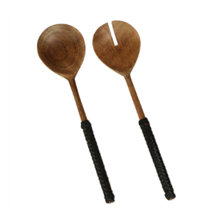 Leather Salad Servers