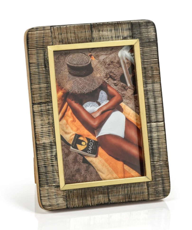 Shagrin Horn Inlay Photo Frame