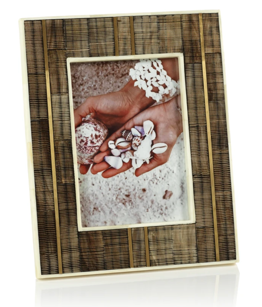 Shagrin Horn Inlay Photo Frame