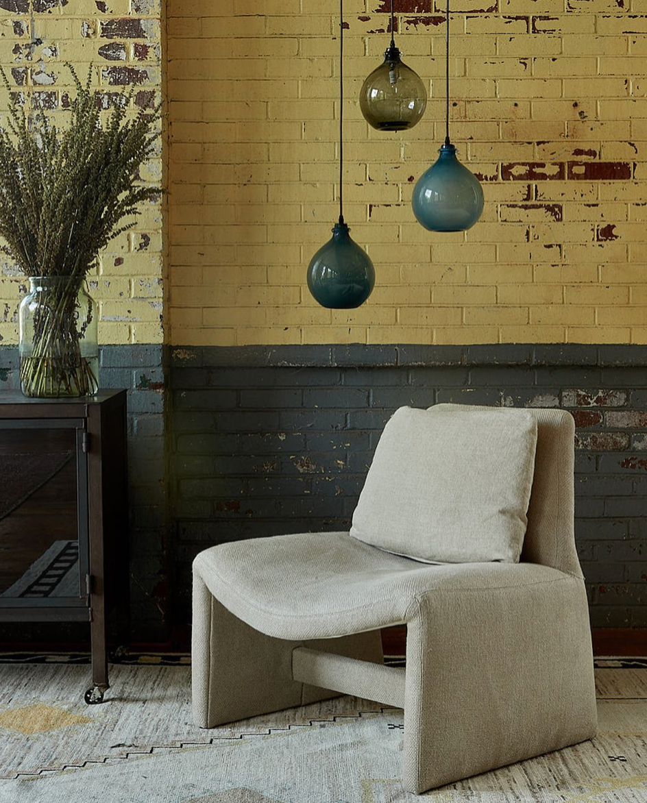 Salvador Armless Chair - Lan Oatmeal/Brevard Burlap