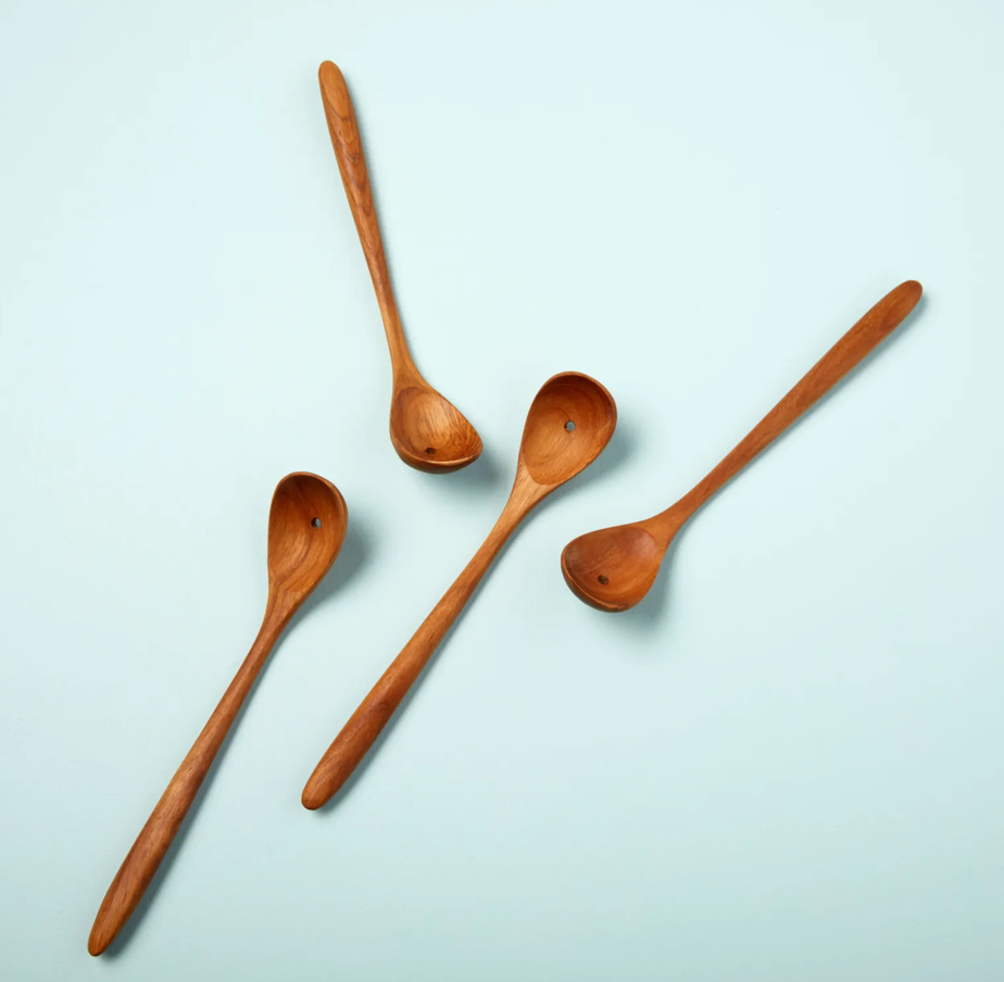 Teak Olive Spoons