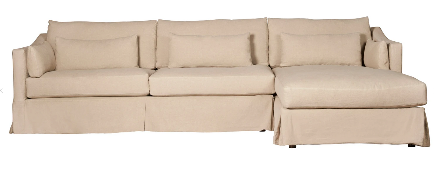Rebecca 2 Piece Sectional - Brevard Burlap