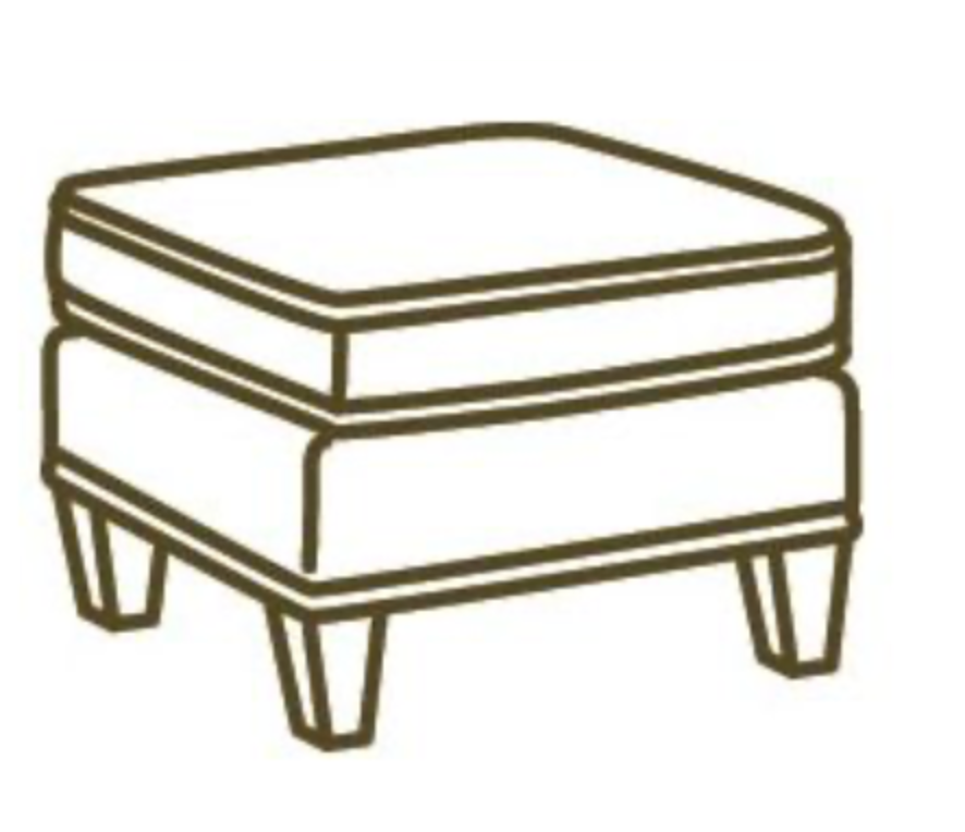 3068 Chair & Ottoman - Leander Ocean