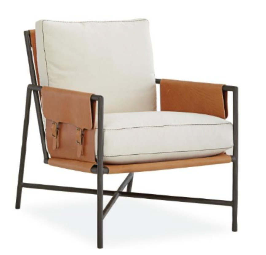 L1798-01 Leather Chair - Trident Bone
