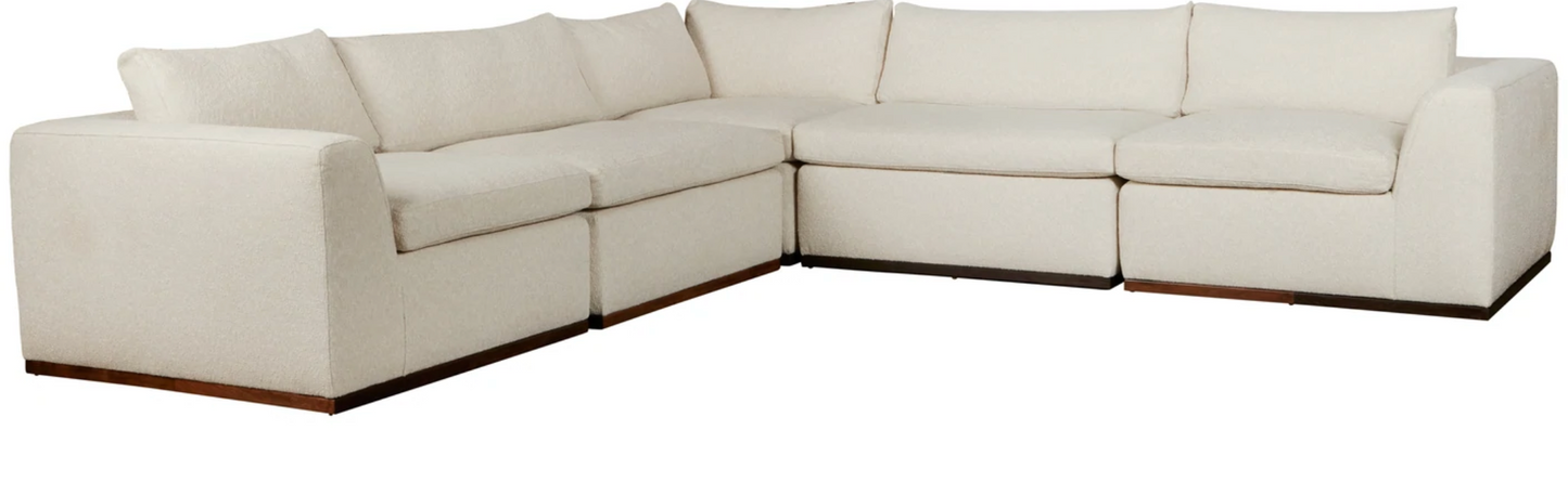 Lorenzo Sectional - Spur Terracotta & Brevard Ivory