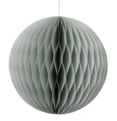 7" Round Paper Honeycomb Ornament, 3 Colors