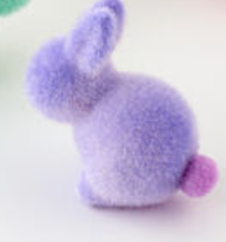 Load image into Gallery viewer, Small Flocked Seated Bunny
