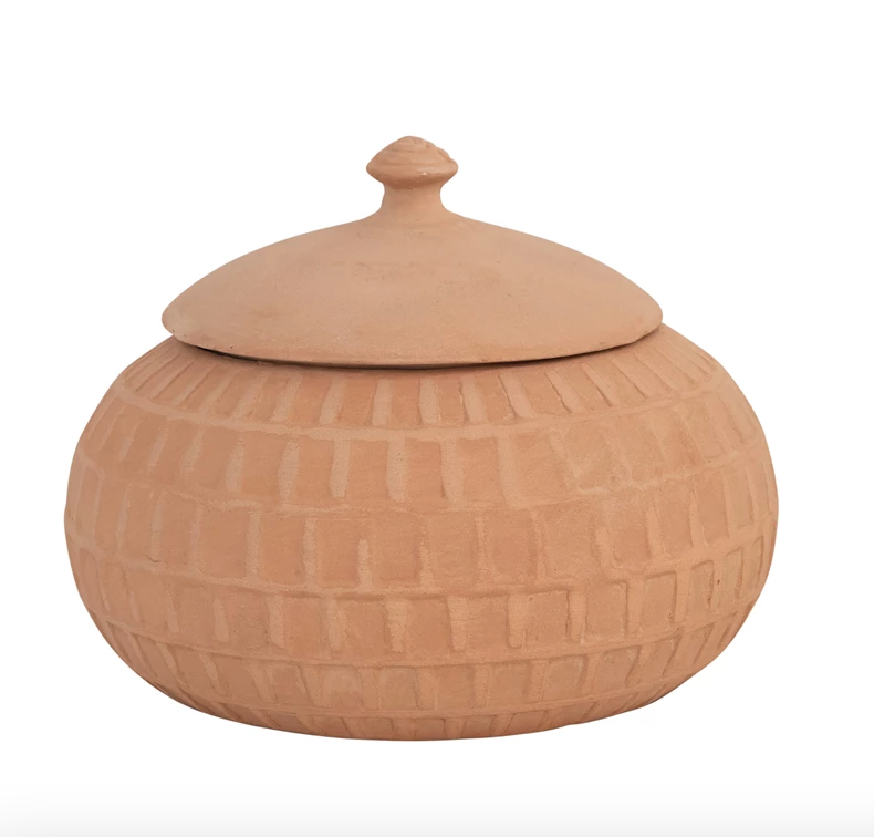 Terra Cotta Jar with Lid