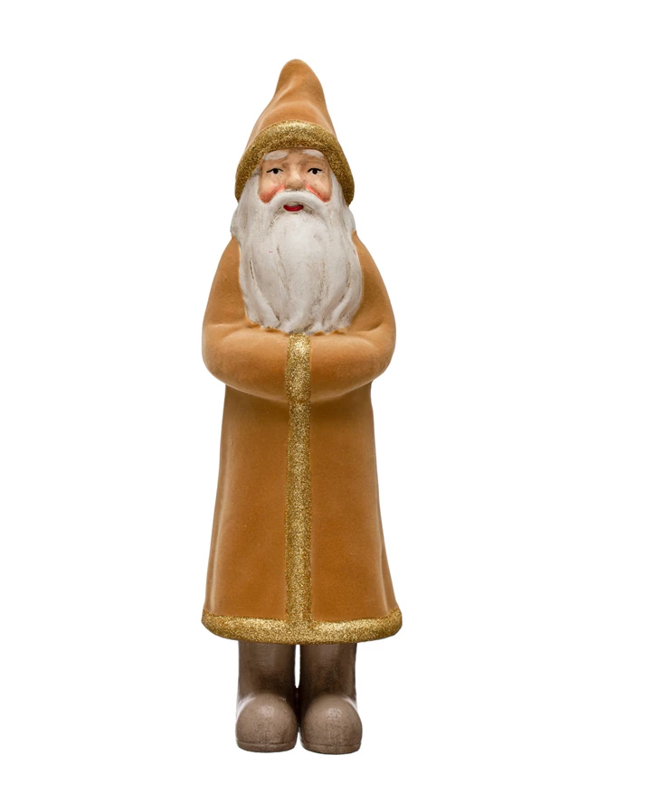 Flocked Santa with Glitter