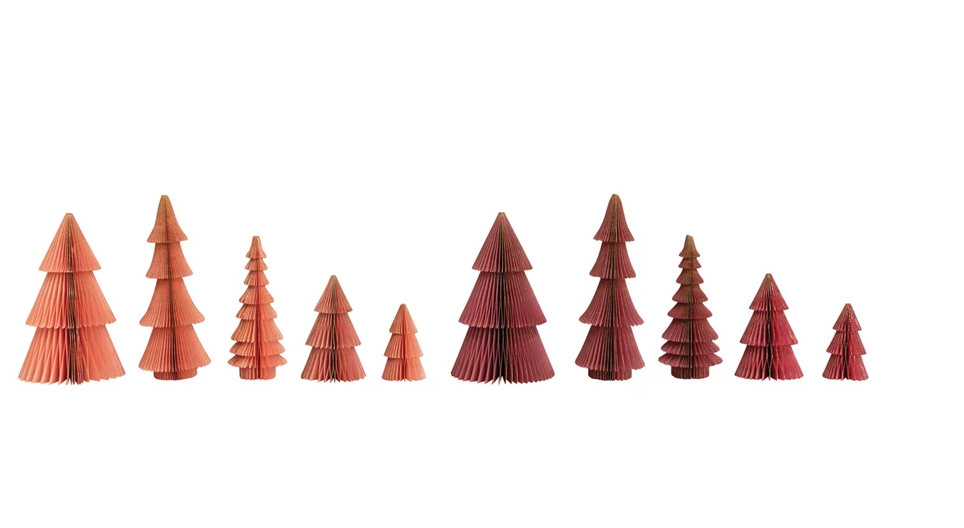 Handmade Recycled Paper Folding Honeycomb Trees