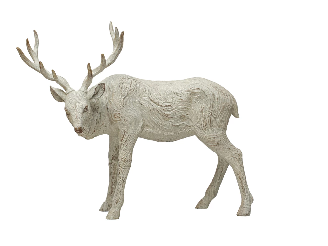 Whitewashed Standing Deer