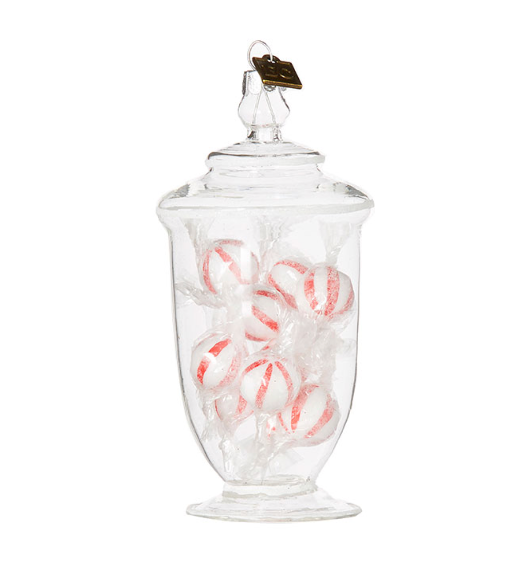 5" Peppermint Stick Candy Jar Ornament