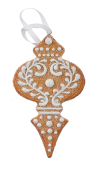 White Icing Gingerbread Ornament