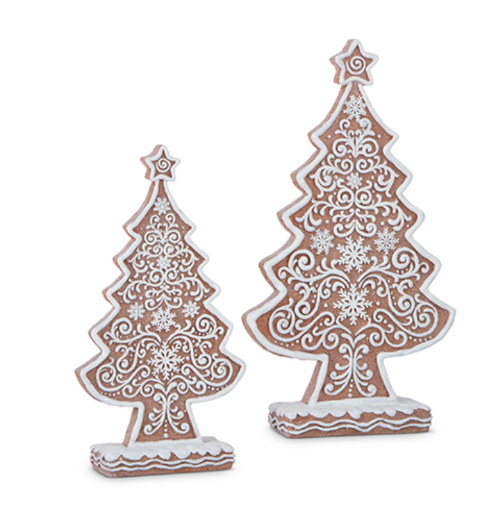 20" FROSTED GINGERBREAD TREES